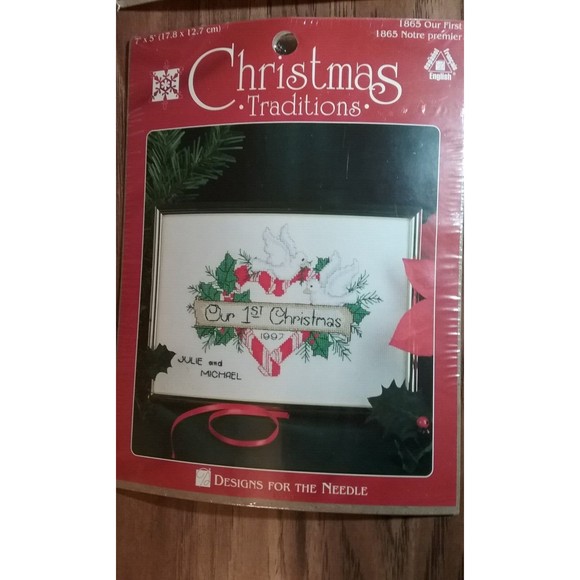 Vintage Christmas Designs For The Needle Counted Cross Stitch Kits Lot - Picture 4 of 6